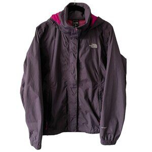 The North Face Hyvent Rain Jacket Waterproof Hooded Full Zip Purple Pink Medium
